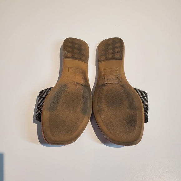 Tahari embellished metallic slide sandals in size 9 - Picture 5 of 6